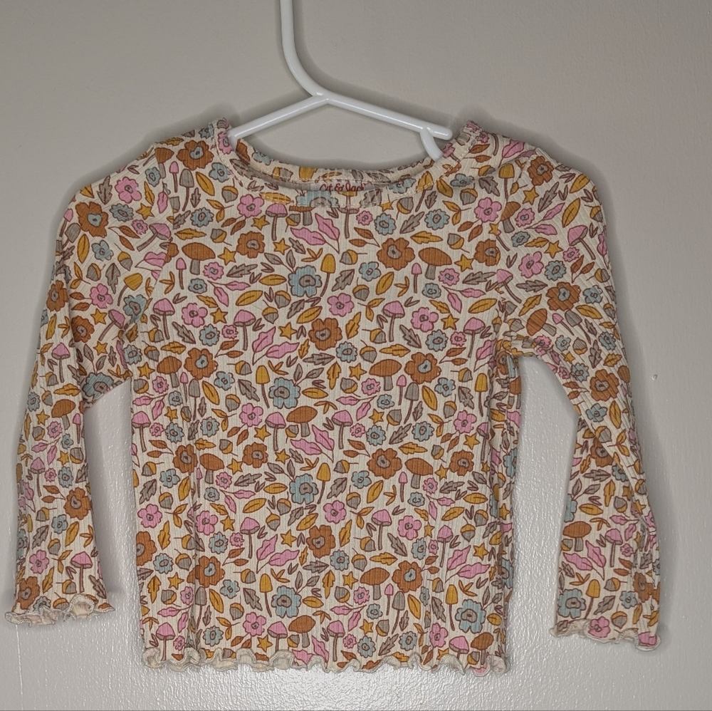Cat & Jack Multicolor Floral Long Sleeve Tee